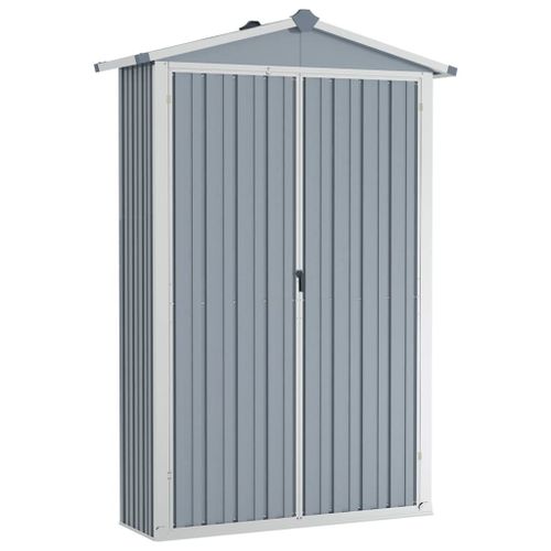 Vidaxl Abri De Jardin Gris 107,5x46x183 Cm Acier Galvanisé