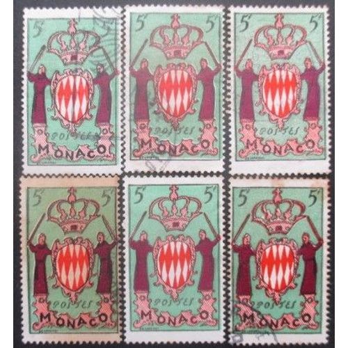 Monaco N°411 X 6 Oblitéré
