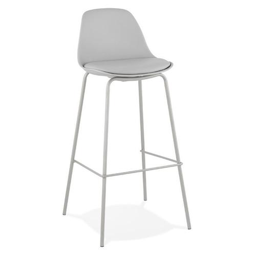 Paris Prix - Tabouret De Bar Design En Métal "Funty" 95cm Gris