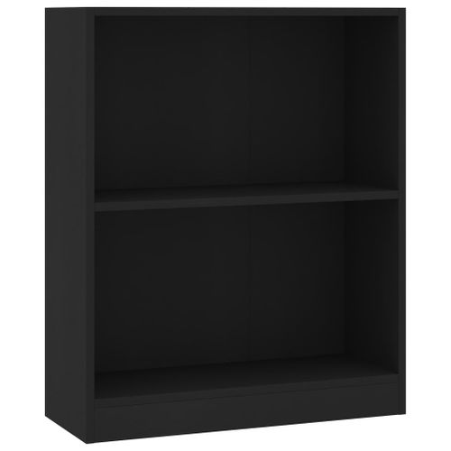Vidaxl Bibliothèque Noir 60x24x76 Cm Bois D'ingénierie