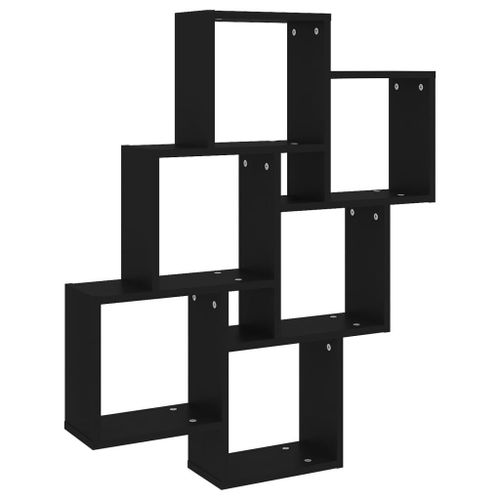 Vidaxl Etagère Cube Murale Noir 78x15x93 Cm Aggloméré