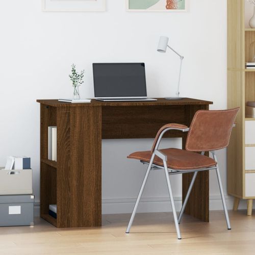 Vidaxl Bureau Chêne Marron 100x55x75 Cm Bois D'ingénierie