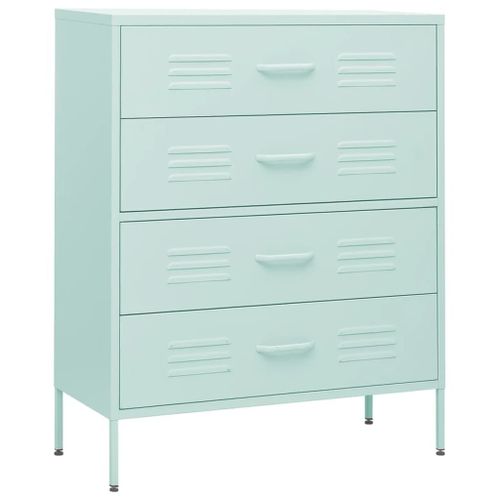 Vidaxl Commode Vert Menthe 80x35x101,5 Cm Acier