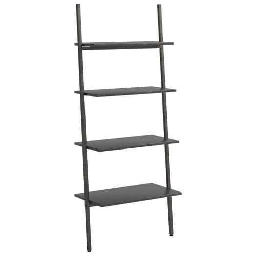 Vidaxl Étagère Inclinée À 4 Niveaux Noir 64x34x150,5 Cm