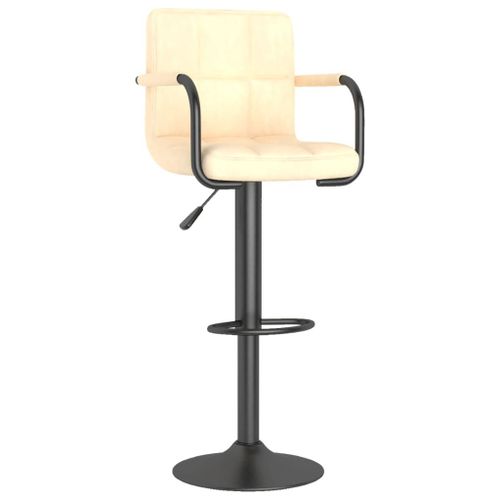 Vidaxl Tabouret De Bar Crème Velours