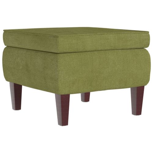 Vidaxl Tabouret Avec Pieds En Bois Vert Clair Velours
