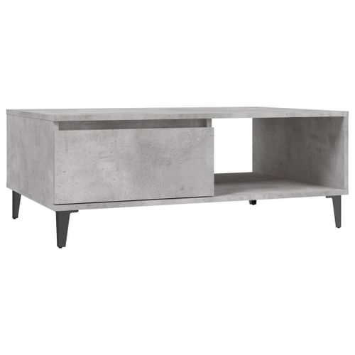 Vidaxl Table Basse Gris Béton 90x60x35 Cm Aggloméré