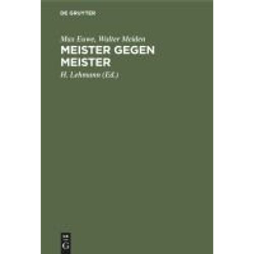 Meister Gegen Meister