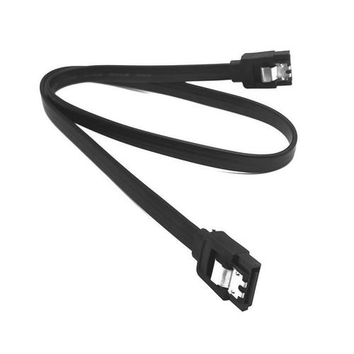 Câble SATA III 6Gb/s 40cm Verrouillable Noir Plat Pour Disque Dur HDD et SSD Serial ATA 3.0