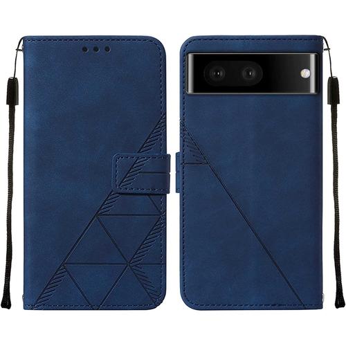 Housse Coque Pour Google Pixel 7 Pro Etui Housse Cuir Pour Google Pixel 7 Pro Étuis De Ceinture Pochettes Avec Fentes Cartes Et Rabat Protecteur Silicone Souple Étuis Pour Google Pixel 7 Pro, Bleu