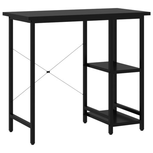 Vidaxl Bureau D'ordinateur Noir 80x40x72 Cm Mdf Et Métal
