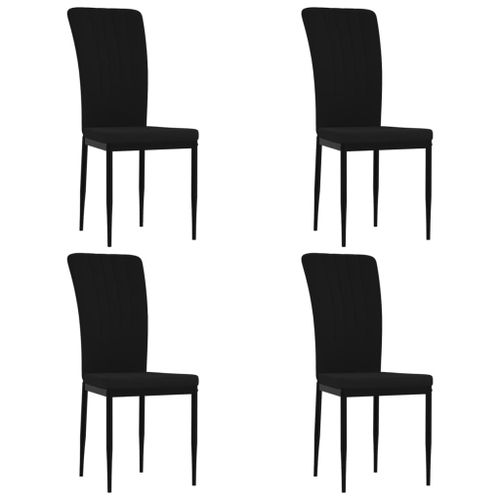 Vidaxl Chaises De Salle À Manger 4 Pcs Noir Velours