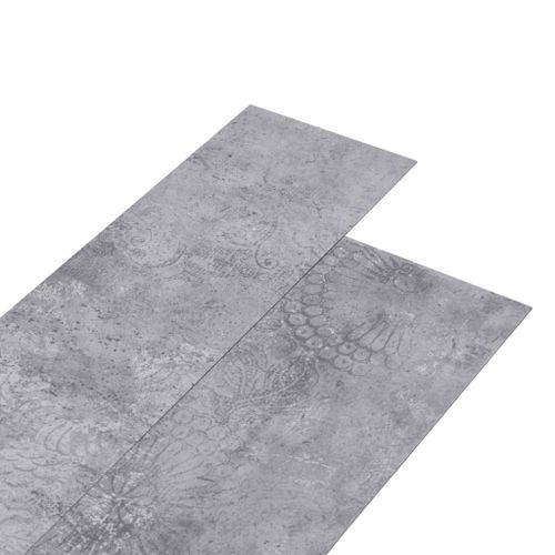 vidaXL Planches de plancher PVC 5,02 m2 2 mm Autoadhésif Gris ciment