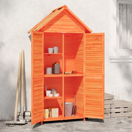 Vidaxl Abri À Outils De Jardin Marron 89x52,5x175 Cm Bois Massif Pin