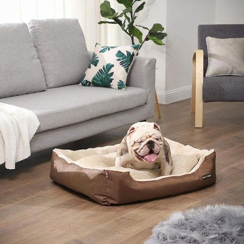 Panier Pour Chien Avec Coussin Réversible, Marron / 85 X 65 X 21 Cm