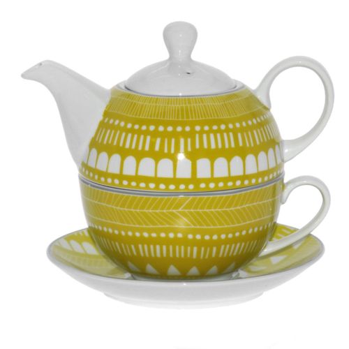 Petite Théière Égoïste En Porcelaine Blanche Et Anis 0.25 L