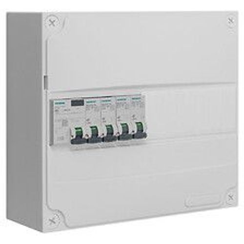 Tableau 1 rangée pré-équipé 1 inter. diff. 40A type AC + 4 disjoncteurs-SIEMENS