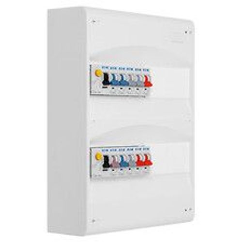 Tableau 2 rangées pré-équipé 2 inter. diff. 63A + 10 disjoncteurs-EATON