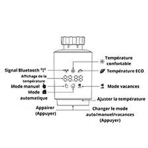 Tête Thermostatique Connectée  ZigBee Universelle - Blanc - SILAMP