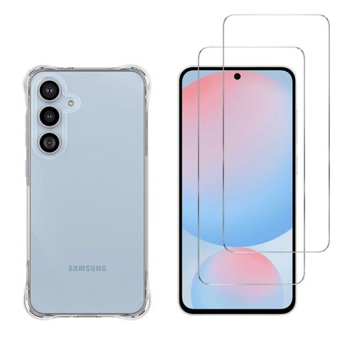 Coque Antichoc Pour Samsung Galaxy S24 Fe Et 2 Verres Trempé Film Protection Ecran Phonillico®