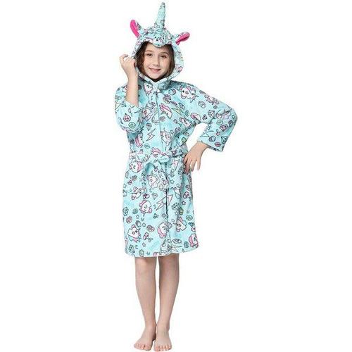 Peignoir de bain en flanelle pour enfants, vêtements de nuit de