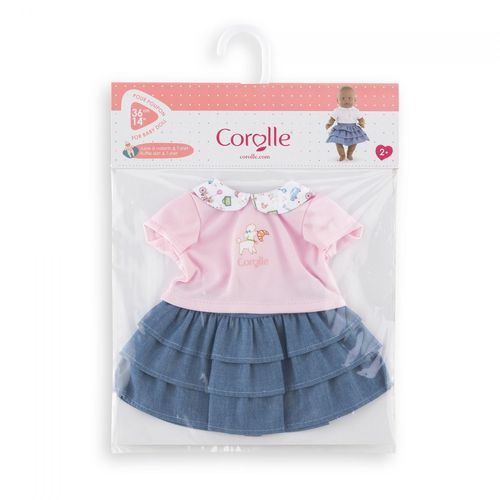 Mes Vêtements De Poupons Corolle Bb36 Jupe À Volants + T-Shirt Week-End À Paris