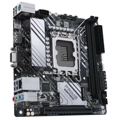 ASUS PRIME H610I-PLUS D4-CSM - Carte-mère - mini ITX - Socket LGA1700 - H610 Chipset - USB 3.2 Gen 1 - Gigabit LAN - carte graphique embarquée (unité centrale requise) - audio HD (8 canaux)