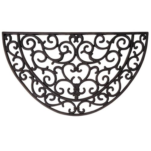 Paillasson Tapis Caoutchouc Demi-Lune - 68 X 40 Cm