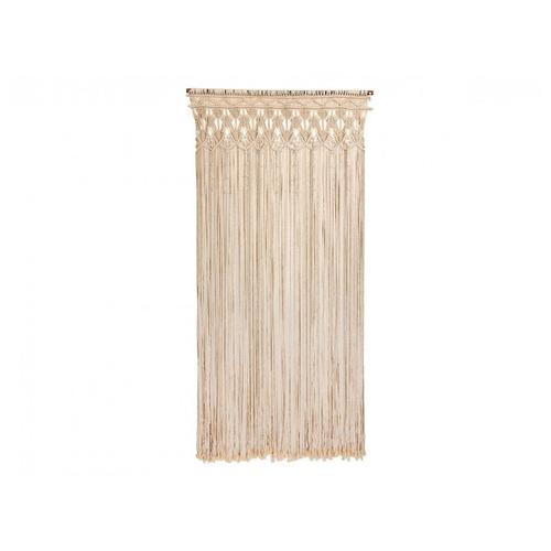 Rideau de porte Tressage macramé en coton - coloris écru - 90 x 200 cm - Morel