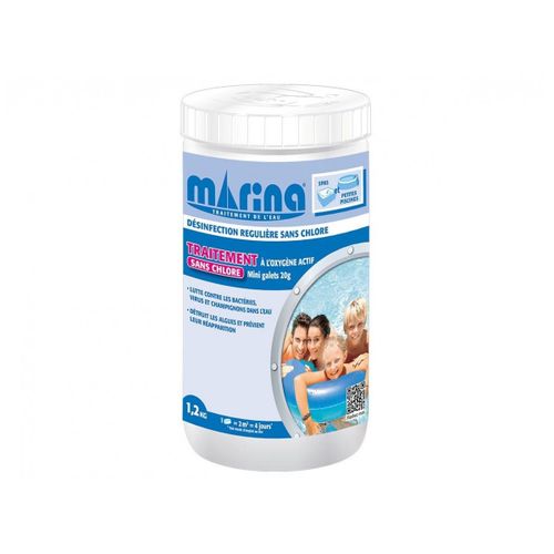 Traitement sans chlore Marina pour petites piscines 1,2kg - Pastilles de 20gr