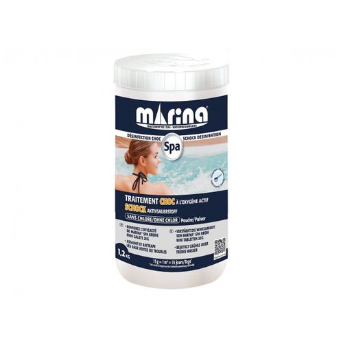 Choc en poudre sans chlore pour spa 1,2 kg - Marina