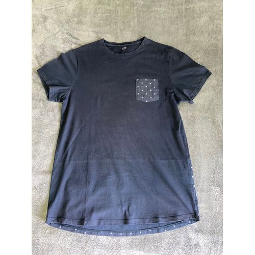 T Shirt Homme Long Bleu Marine L