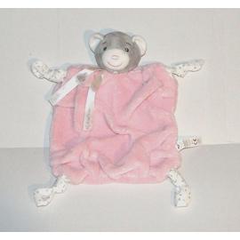 Kaloo collection plume doudou ours rose beige blanc