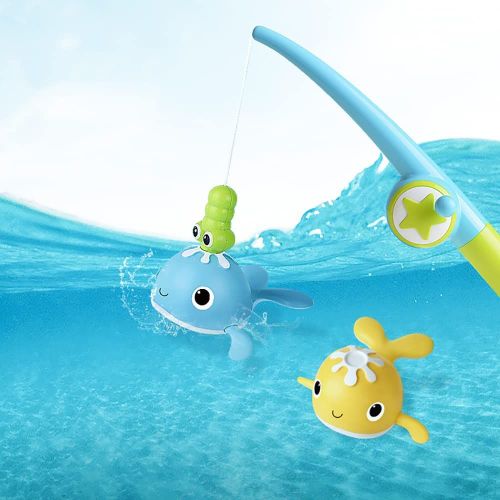 3pcs Canne À Pêche Pour Le Bain,Jeu De Pêche Magnétique,Jouet De Bain Pour Bebe,Jouets De Natation Cadeaux Pour Garçon Fille De 2 3 4 5 Ans(A)