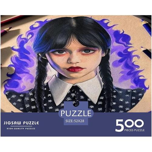 Mercredi Addams Adultes Enfants Puzzle Puzzle 500 Pièces Puzzle En