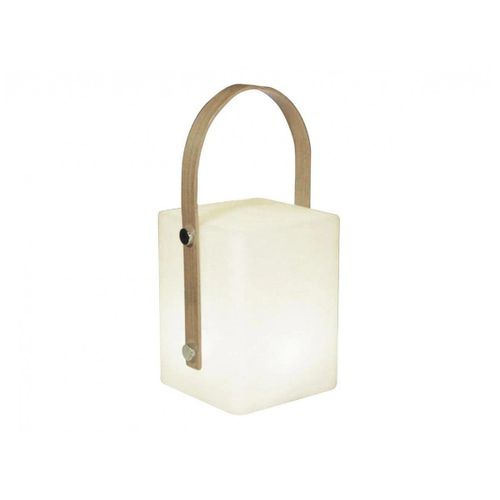 Tiky Lanterne Sans Fil Poignée Bambou - Led Blanc Chaud/Multicolore Dimmable - H27cm