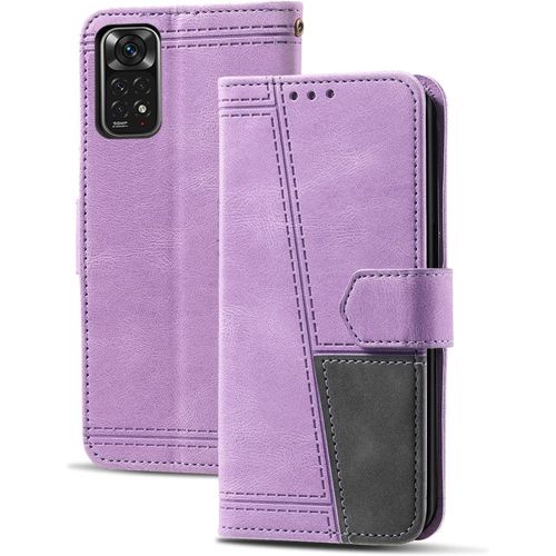 Coque Compatible Avec Redmi Note 11 4g / Redmi Note 11s 4g, Portefeuille Housse En Cuir Pu Pour Xiaomi Redmi Note 11 4g / Redmi Note 11s 4g, Magnetique Antichoc Flip Coque, Violet