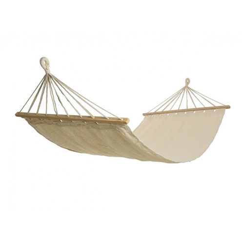 Hamac À Barres Polycoton Blanc 200 X 100 Cm