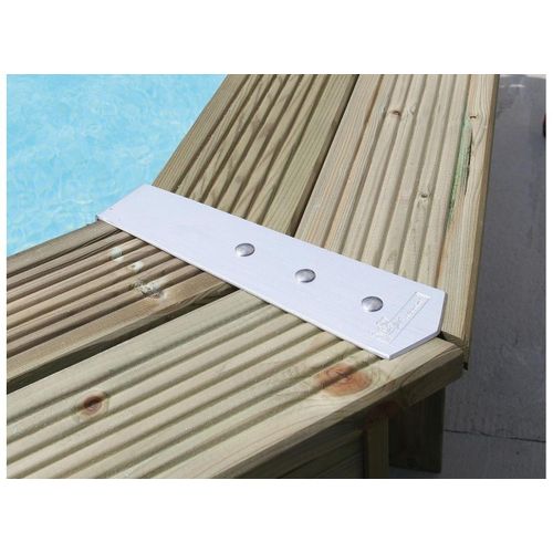 Kit de finition pour margelles 8 pièces - Pour piscine bois hexgonale