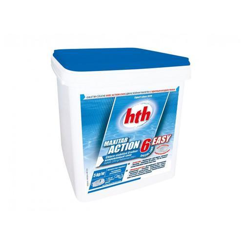 Chlore 6 actions en galets spécial liner Maxitab Action 6 Choco 5 kg - HTH