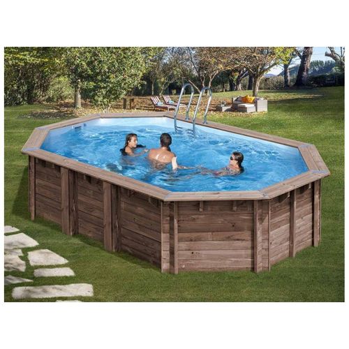 Piscine bois Macadamia 6,32 x 3,35 x 1,30 m - Gré