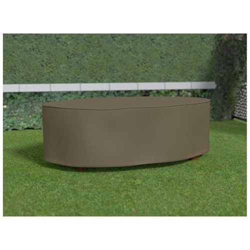 Housse De Protection Pour Table Ovale Covertop - Taupe - 230 X 130 X 70 Cm