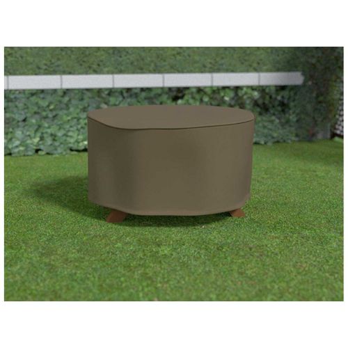 Housse De Protection Pour Table Ronde Covertop - Taupe - 125 X 125 X 70 Cm