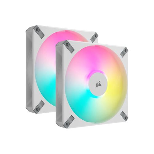 CORSAIR iCUE AF140 RGB ELITE - Ventilateur châssis - 140 mm - blanc (pack de 2)