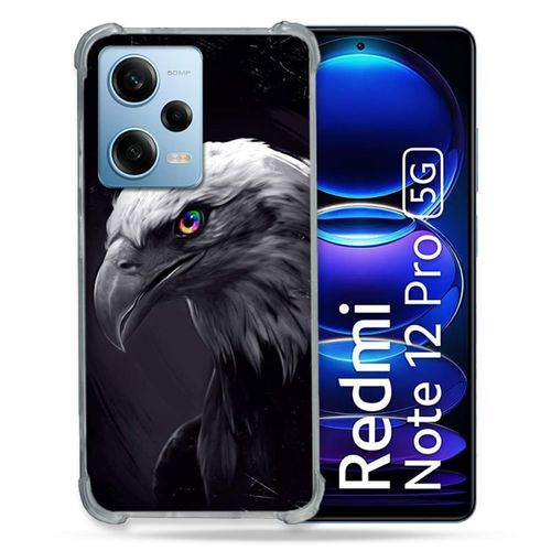 Coque Renforcée Pour Xiaomi Redmi Note 12 Pro 5g Animal Aigle Royal Noir