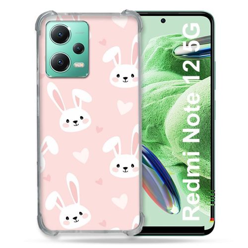 Coque Renforcée Pour Xiaomi Redmi Note 12 5g Animal Lapin Rose