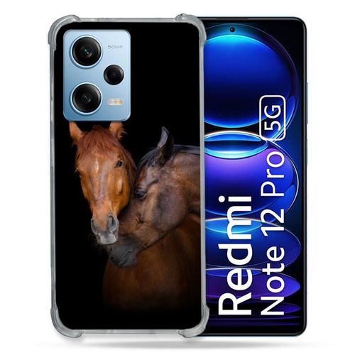 Coque Renforcée Pour Xiaomi Redmi Note 12 Pro 5g Animal Cheval Marron