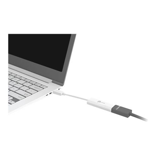 j5create JUA254 - Câble adaptateur - USB mâle pour HDMI femelle - 8 m - blanc - support 1080p, support 2 048 x 1 152