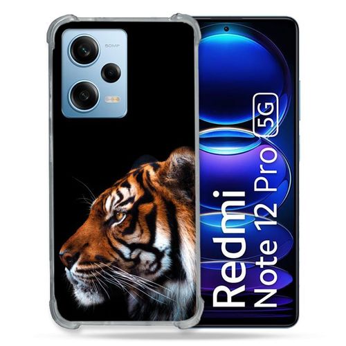Coque Renforcée Pour Xiaomi Redmi Note 12 Pro 5g Animal Tigre Noir