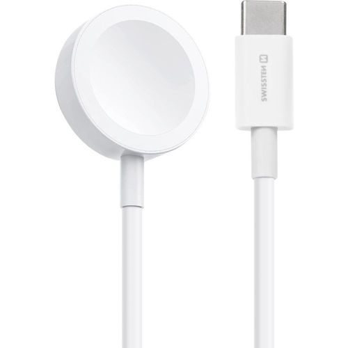 Chargeur Induction Swissten Pour Apple Watch 3w, Usb-C 1.2m - Blanc